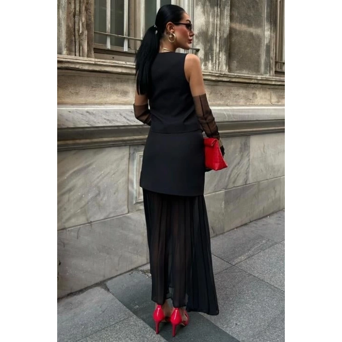 Yelek Ve Pilise Etekli Premium Takım 10096