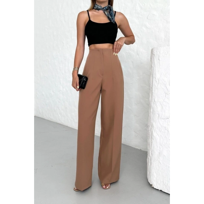 Yüksek Bel Pensli̇ Palazzo Pantolon
