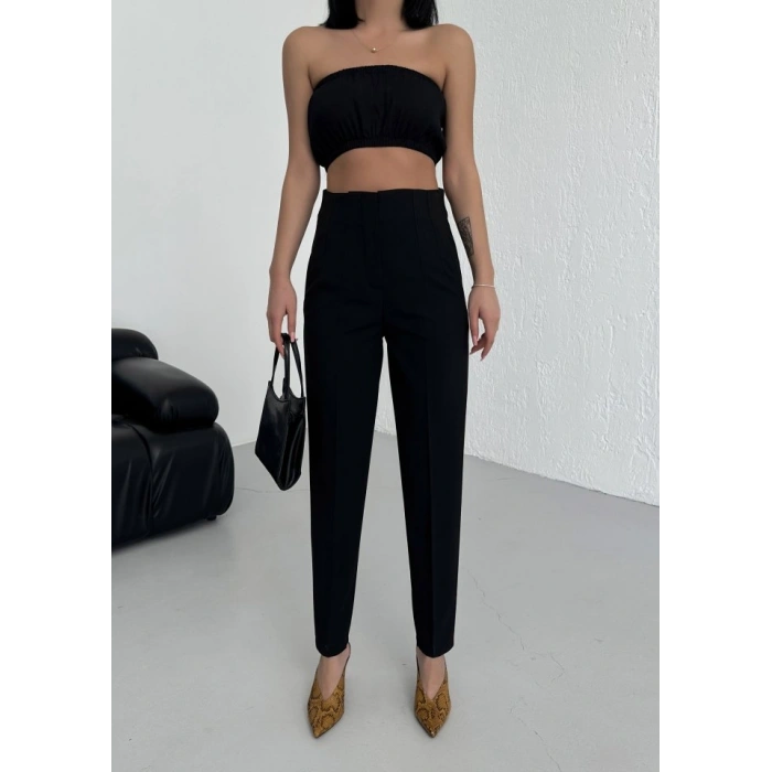 Yüksek Bel Pensli̇ Pantolon