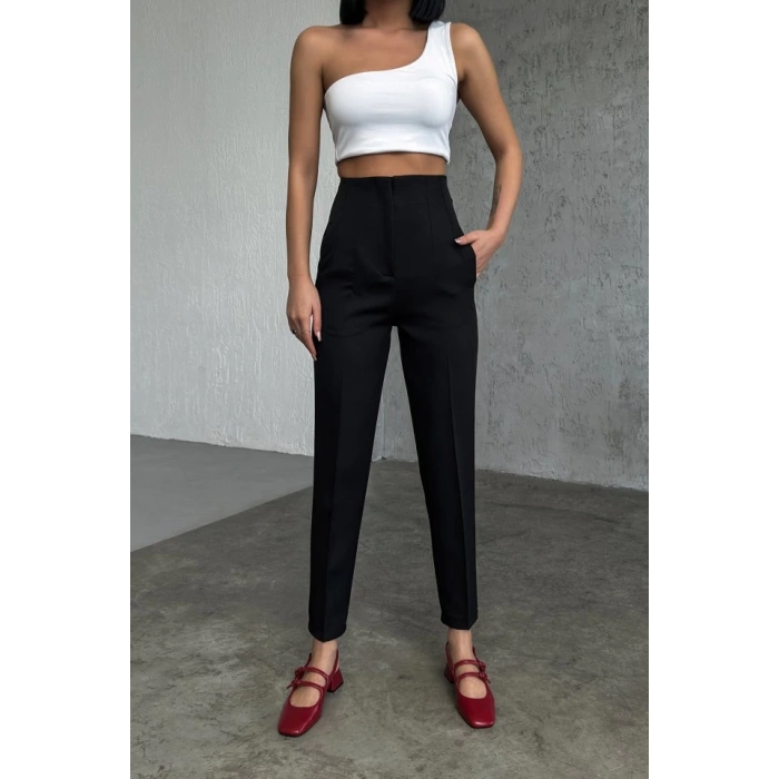 Yüksek Bel Pensli̇ Pantolon