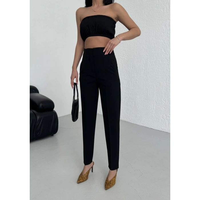 Yüksek Bel Pensli̇ Pantolon