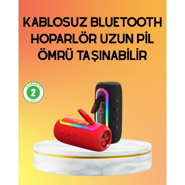 Yüksek Ses Kaliteli Kablosuz Hoparlör LED Işıklı