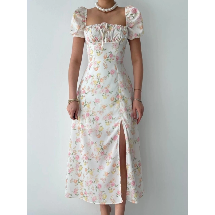 Zeze Balon Kol Elbise