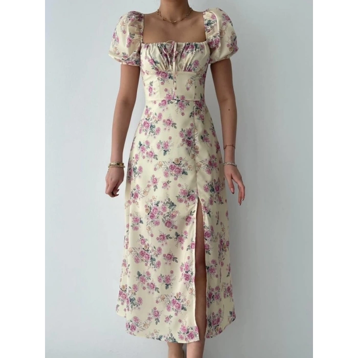 Zeze Balon Kol Elbise