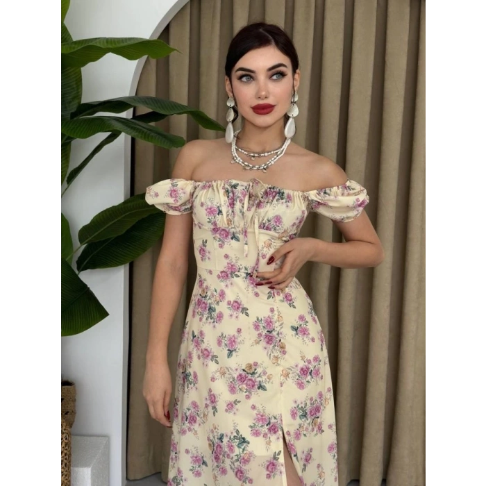 Zeze Balon Kol Elbise