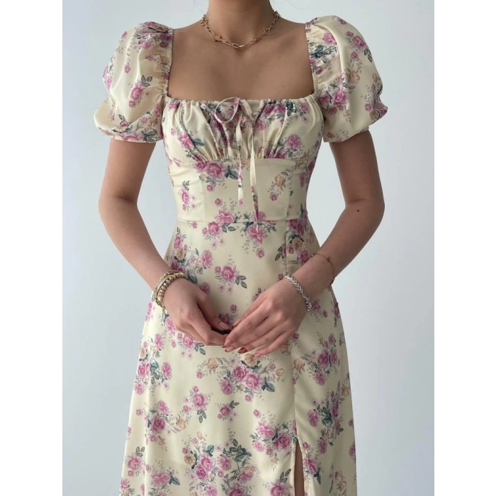 Zeze Balon Kol Elbise