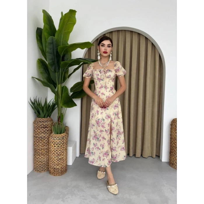 Zeze Balon Kol Elbise