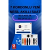Akıllı Saat 7 Kordonlu Kulaklık Hediyeli Nabız Ölçer Uyku Takibi Sesli Görüşme
