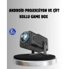 Android Projeksiyon Game Box – 1280x720p HD Çözünürlük, Bluetooth,HDMI ve USB Girişli