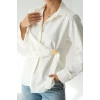 Bağlamalı Gömlek - Ekru