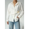 Bağlamalı Gömlek - Ekru
