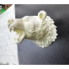 Beyaz Renk 3D Ayı Başı Duvar Dekoru