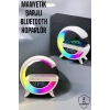 Bluetooth Hoparlör 15W Kablosuz Hızlı Şarj LED Gece Lambası