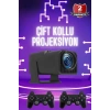 Çift Kollu Projeksiyon Taşınabilir Game Projektör Full Hd 1080P 4k Projeksiyon Gamepad