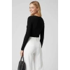 Çıtçıt Detaylı Bluz Siyah T4343