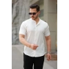 Erkek Hakim Yaka Kısa Kollu Gömlek