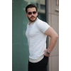 Erkek Kısa Kollu çizgi Desenli örme Kumaş Tshirt