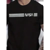 Erkek Kısa Kollu Nasa Baskı Basic Erkek T-shirt