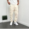 Erkek Krem Kargo Baggy Pantolon