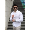 Erkek Pamuklu Keten Kumaş Gömlek
