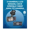 Gece Görüşlü 3lü Araç Kamerası – Geri Görüş Destekli, 170° Geniş Açı
