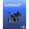 Gelişmiş G-Sensörlü Üçlü Araç Kamerası – 5” LCD Ekran ve Hareket Algılama