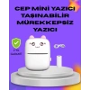Kablosuz Mini Cep Yazıcısı Bluetooth Destekli 1200mAh Bataryalı