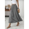 Kadın Beli Lastikli Paraşüt Kumaş Etek