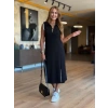 Kadın Modal Kumaş Fermuarlı Kolsuz Midi Boy Elbise