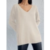 Kadın Uzun Kollu V Yaka Triko Bluz