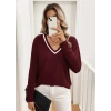 Kadın Uzun Kollu V Yakalı Viskon Iki Iplik Bluz