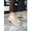 KB-703 Kuback Bej Süet Lastikli Günlük Erkek Ayakkabı