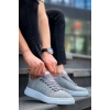 KB-X204 Kuback Gri Keten Beyaz Yüksek Taban Günlük Erkek Spor Ayakkabı
