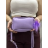 Ponpon mor cilt çanta