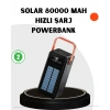 Powerbank Hızlı Şarj Solar Güneş Enerjili Çok Girişli