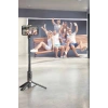 Selfie Çubuğu Tripod Kumandalı Telefon Tutucu Siyah
