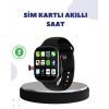 Sesli Arama Özellikli SIM Kartlı Siyah Akıllı Saat