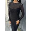 Taş İşlemeli Premium Tül Elbise 2829