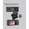 Üç Kameralı Araç DVR Full HD Gece Görüşlü ve 2 inç IPS Ekranlı