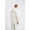 Unisex Double Oversize Kapşonlu Basic SweatShirt - Beyaz