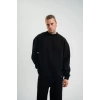 Uzun Kol Bisiklet Yaka Basic SweatShirt - Siyah