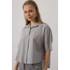 Yarım Kol Gömlek - Gri