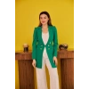 Yeşil Blazer Düğmeli Ceket