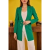 Yeşil Blazer Düğmeli Ceket