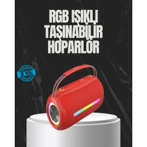 20W Güçlü Ses Çift Sürücülü RGB LED Işıklı Bluetooth 5.3 Hoparlör