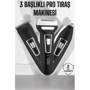 3 Başlıklı Profesyonel Tıraş Makinesi