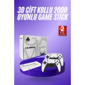 3D 4K HD 2.4G Game Stick 4K Ultra Hd Oyun Konsolu Çift Kollu