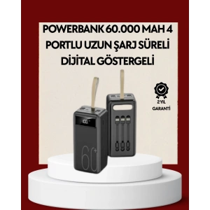 4 Çıkışlı Hızlı Şarj Destekli Powerbank