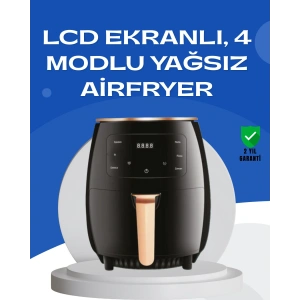 6L Yağsız Fritöz 2400W Dokunmatik Ekran Otomatik Kapanma Airfryer
