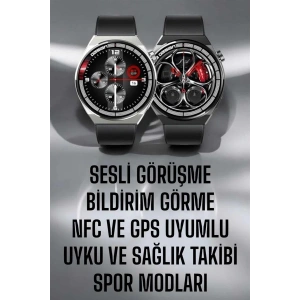 Akıllı Saat GPS VE NFC Özelliği Sesli Görüşme Dokunmstik Ekran